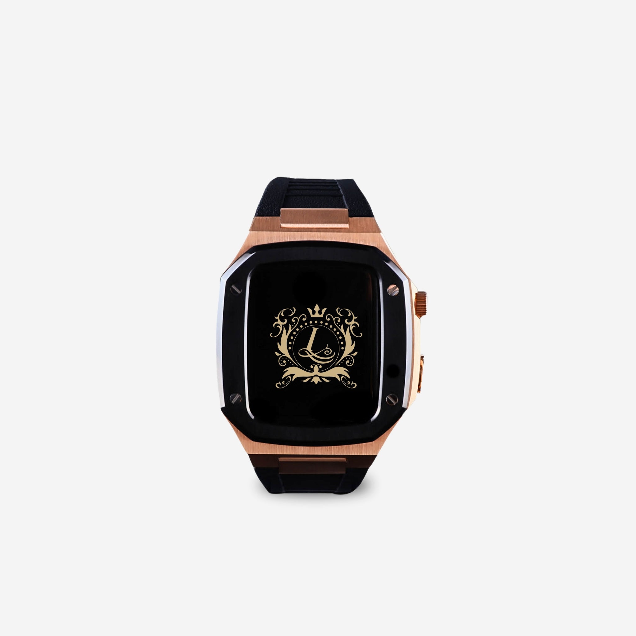 Apple Watch Case - Rose Gold-silicon band